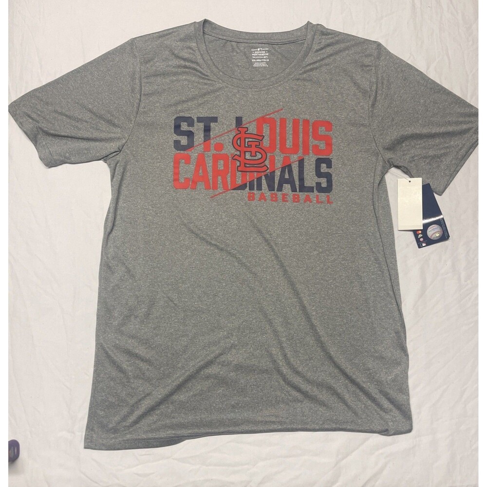 NWT St. Louis Cardinals MLB Genuine Merchandise Gray Short Slave Size XXL